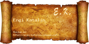 Engi Katalin névjegykártya