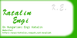katalin engi business card